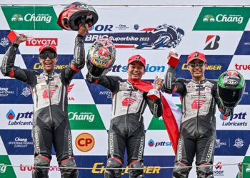 Bikin Bangga, Pebalap Astra Honda Kembali Bikin Merah Putih Berkibar di Thailand Talent Cup