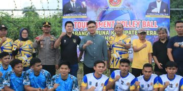 Andika Hazrumy Buka Turnamen Voli Karang Taruna Kabupaten Serang 2024