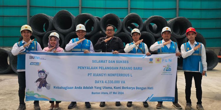 Dorong Pertumbuhan Industri Banten, PLN Sambung Listrik PT Xiangyi Nonferrous Logam