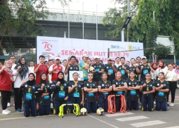 Puncak Perayaan HUT RI KE-79, PLN Bina Tim Voli Putri