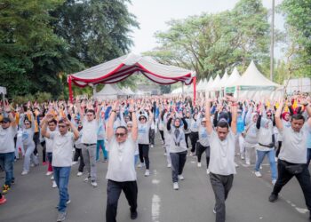 Peringati Hari Koprasi, UP3 Banten Selatan Gelar Senam Hari Koprasi