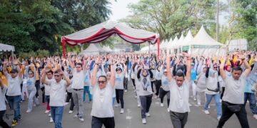 Peringati Hari Koprasi, UP3 Banten Selatan Gelar Senam Hari Koprasi