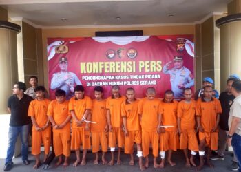Polres Serang Ringkus 10 Pelaku Curanmor, 18 Unit Motor Diamankan