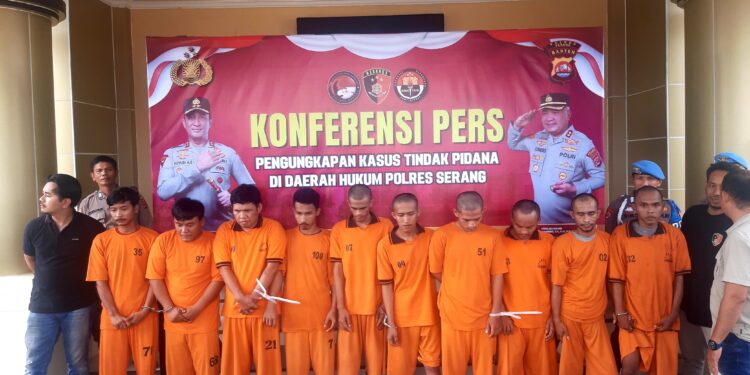 Polres Serang Ringkus 10 Pelaku Curanmor, 18 Unit Motor Diamankan