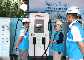 PLN Banten Cek Kesiapan SPKLU di Tol Tangerang–Merak Jelang Mudik